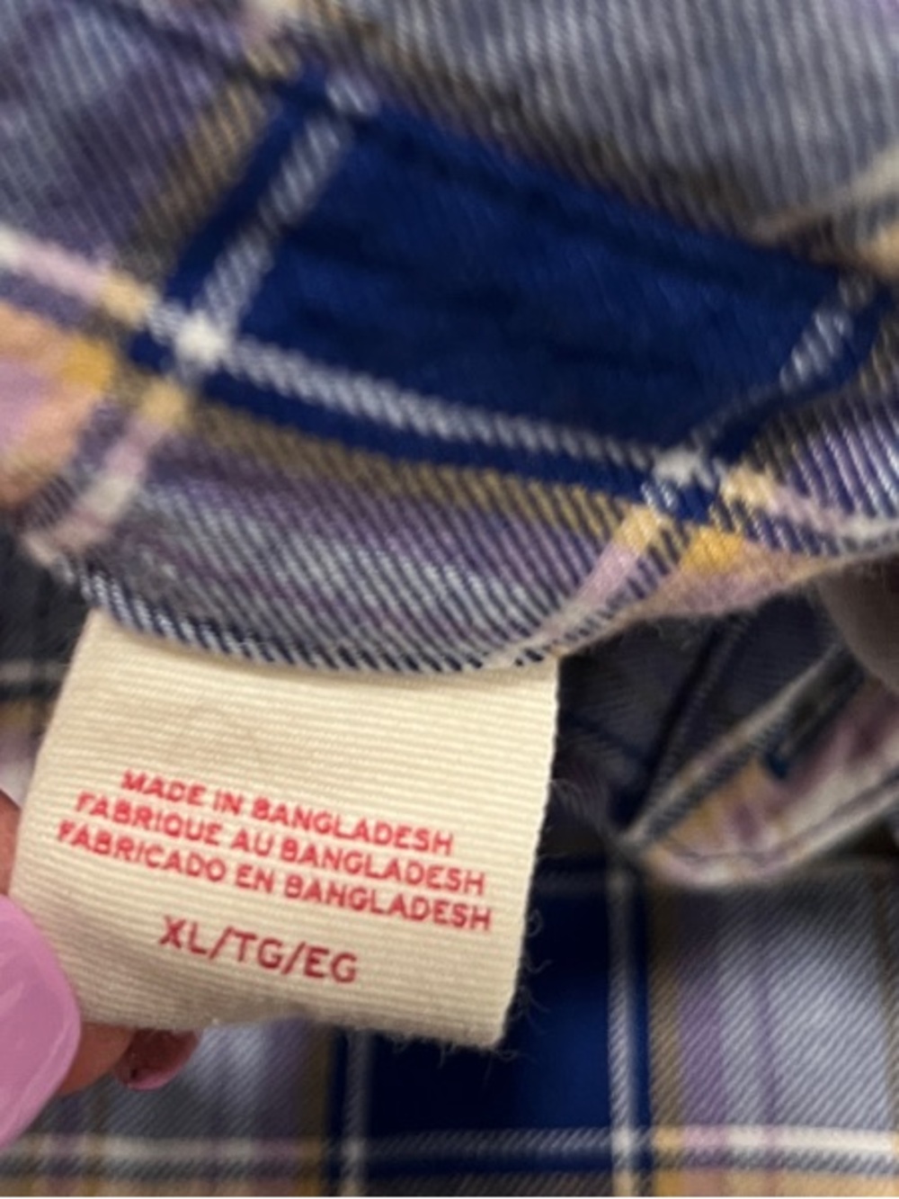 Levi's Men’s Western Blue, Purple Plaid Shirt White Pearl Snap Button - Picture 8 of 8